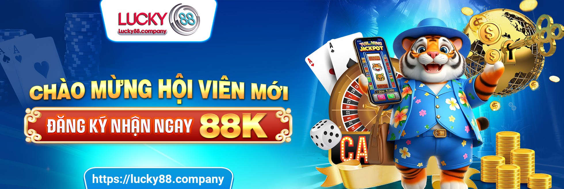 banner chào mừng lucky88