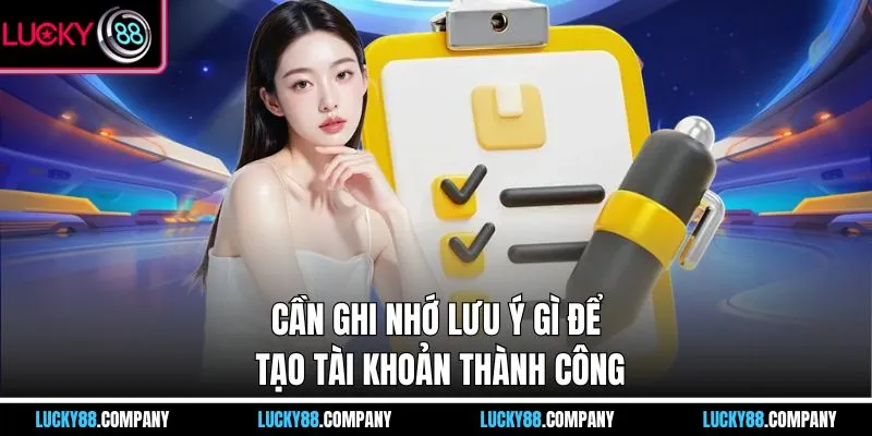 Cần ghi nhớ lưu ý gì để tạo tài khoản thành công
